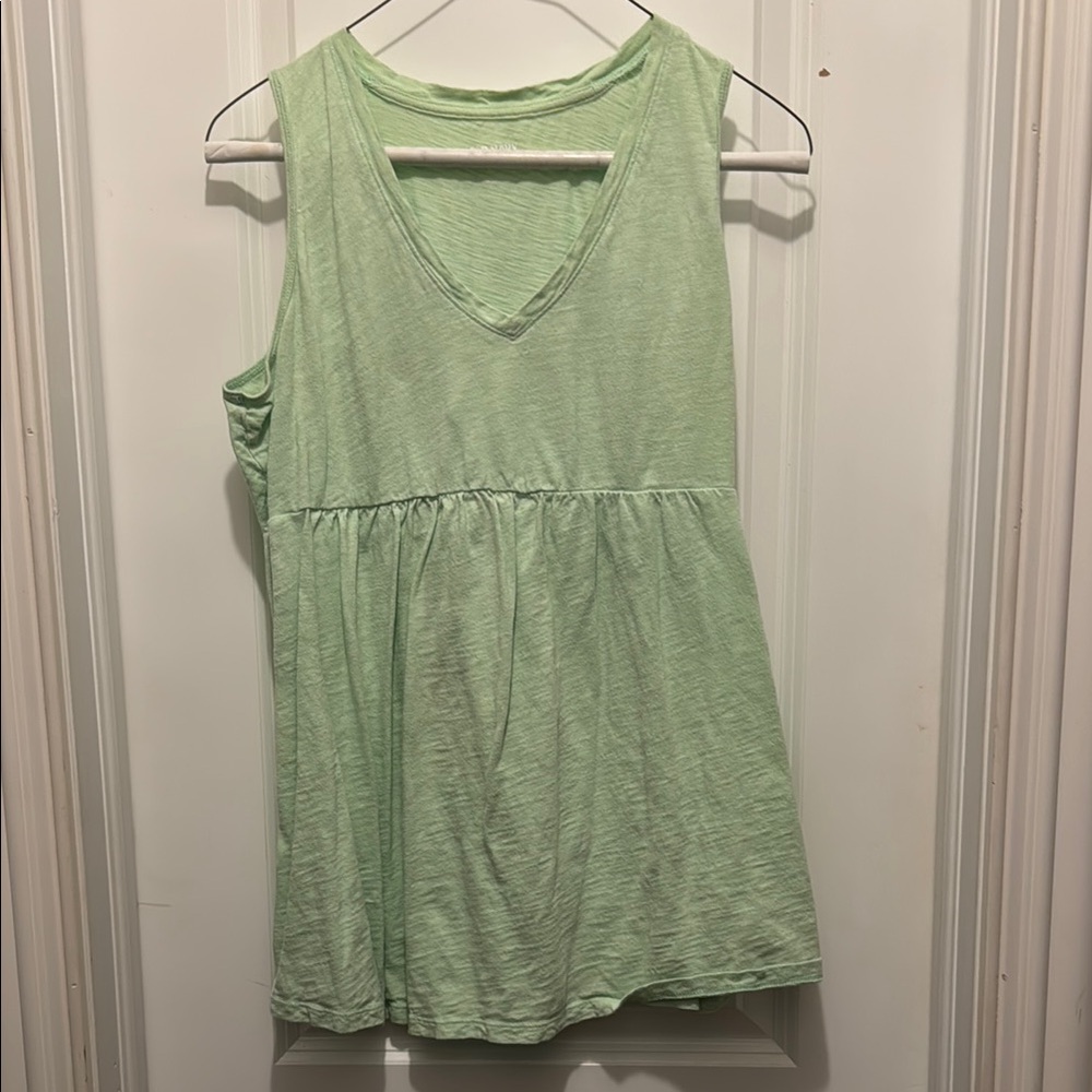 Old Navy Green Peplum Maternity Tank Top Sleeveless